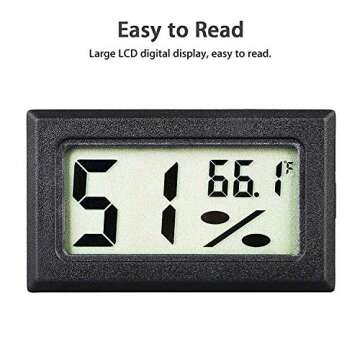 Rojuna Mini Digital Hygrometer for Home & Garden