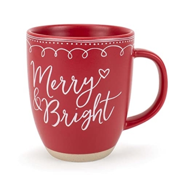 Elanze Designs Merry Raw Clay Bottom Red Coffee Mug