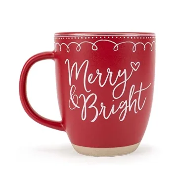 Elanze Designs Merry Raw Clay Bottom Red Coffee Mug