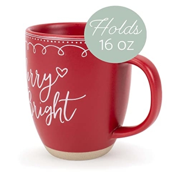 Elanze Designs Merry Raw Clay Bottom Red Coffee Mug