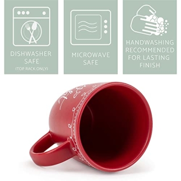 Elanze Designs Merry Raw Clay Bottom Red Coffee Mug