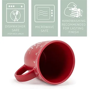 Elanze Designs Merry Raw Clay Bottom Red Coffee Mug