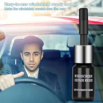 Kunsia Windshield Repair Kit - Quick Fix for Car Cracks
