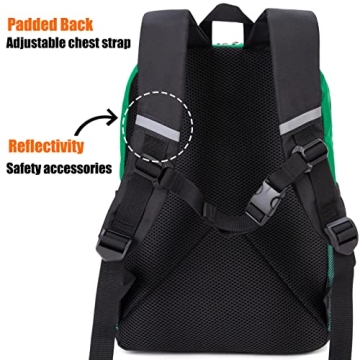 HawLander Kids Lightweight Backpack 17" Green for School