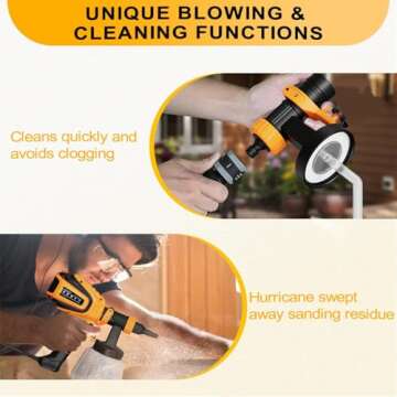 VONFORN Paint Sprayer, 700W HVLP Spray Gun with Cleaning & Blowing Joints, 4 Nozzles and 3 Patterns, Easy to Clean, for Furniture, Cabinets, Fence, Walls, Door, Garden Chairs etc. VF803