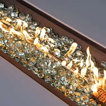 Mr. Fireglass 10 Pounds Blended Fire Glass Diamonds for Fireplace Fire Pit & Lanscaping - 1 inch Crystal Ice Fire Rocks