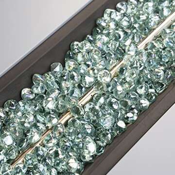 Mr. Fireglass 10 Pounds Blended Fire Glass Diamonds for Fireplace Fire Pit & Lanscaping - 1 inch Crystal Ice Fire Rocks