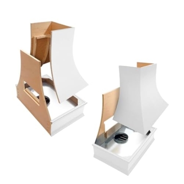 Elegant White Range Hood Cover - Durable Kitchen Ventilation