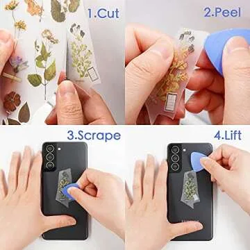 Morld 4 Pack Vintage Rub On Flowers Stickers - 100 Pcs Plant Deco Sticker for Journaling, Bullet Dairy, Scrapbooking, Planners, Nature Journal, Calendar, Rero Paper Crafting Projects …