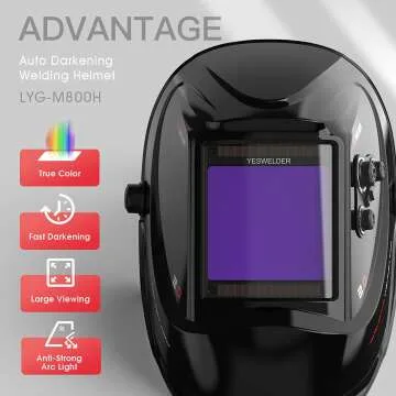 YESWELDER True Color Solar Power Welding Helmet