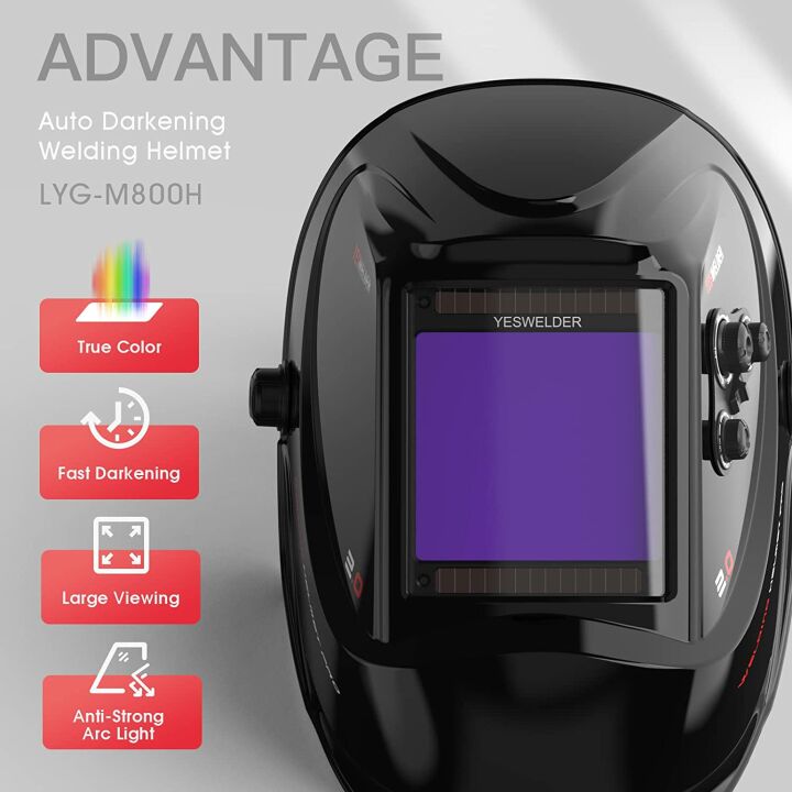 YESWELDER True Color Solar Power Welding Helmet