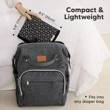 Portable Diaper Changing Pad - Waterproof Foldable Baby Changing Mat - Travel Diaper Change Mat - Li...