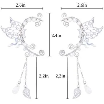 FRESHME Butterfly Elf Ear Cuffs - Dreamy Fairy Earrings