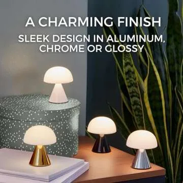 Lexon Mina Small Mushroom Lamp - Rechargeable & Stylish