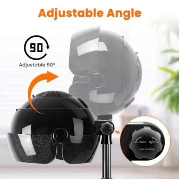 Takeashine Hooded Hair Dryer, 1500W Ionic Standing Dryer with Time Setting, Touch Controls, 3 Temperature Settings, Height Adjustable for Salon and Home Use, Black