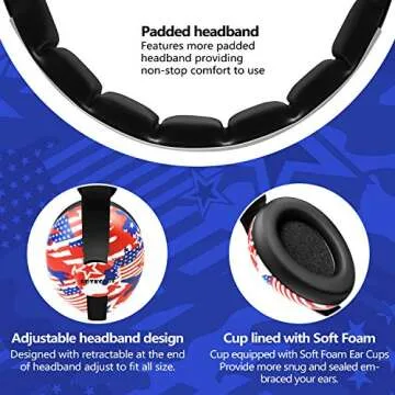 BBTKCARE Earmuffs Infant Hearing Protection – Ages 0-2+ Years – Industry Leading Noise Reduction Rating – Soft & Comfortable – Baby Headphones