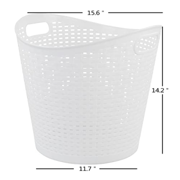 Dehouse Round Plastic Laundry Baskets Pack of 6