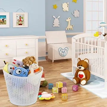 Dehouse Round Plastic Laundry Baskets Pack of 6