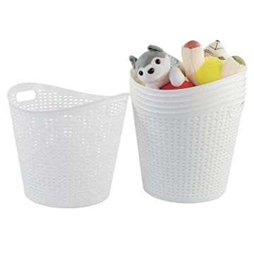 Dehouse Round Plastic Laundry Baskets Pack of 6