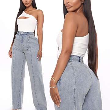 Stylish KINOMOTO One Shoulder Bodysuit for Women