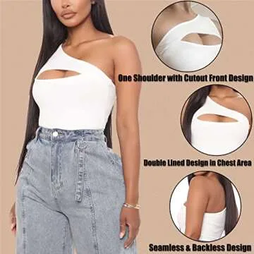 Stylish KINOMOTO One Shoulder Bodysuit for Women