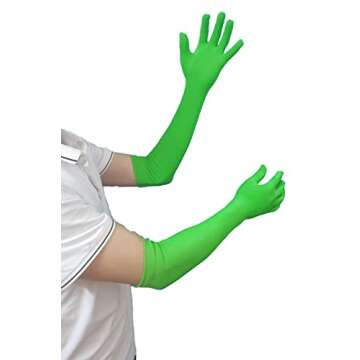 JOMOCARE Chromakey Gloves Green Chroma Key Glove Invisible Effects Background Chroma Keying Green Gloves for Green Screen Photography Photo Video(Tight, Green x2Pairs)