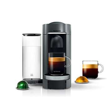 Nespresso VertuoPlus Deluxe Coffee and Espresso Machine by De'Longhi with Variety Pack