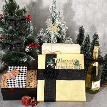 Syhood Sparkly 20 Yard Glitter Ribbon Wired for Crafts