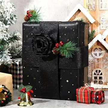 Syhood Sparkly 20 Yard Glitter Ribbon Wired for Crafts