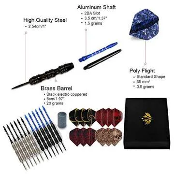 WINSDART ADKX Steel Tip Darts 12 Pack with Gift Box