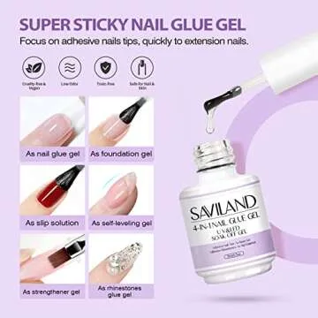 SAVILAND Gel X Nail Kit: All-in-1 Beginner Gel Nail Kit with Nail Drill 0.5Oz Nail Glue Gel 500PCS Long Coffin Nail Tips U V Lamp Acrylic Nail Kit Home Salon DIY Nail Art Gel Kit Manicure Gift