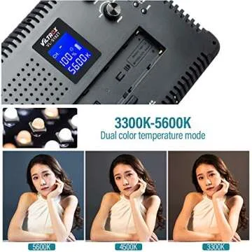 3 Pack VILTROX Bi-Color 45W/4700LM Dimmable Studio Video Light kit with 75 inch Light Stand for Portrait Wedding News Interview Photography