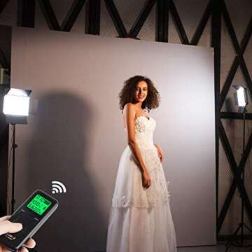 3 Pack VILTROX Bi-Color 45W/4700LM Dimmable Studio Video Light kit with 75 inch Light Stand for Portrait Wedding News Interview Photography