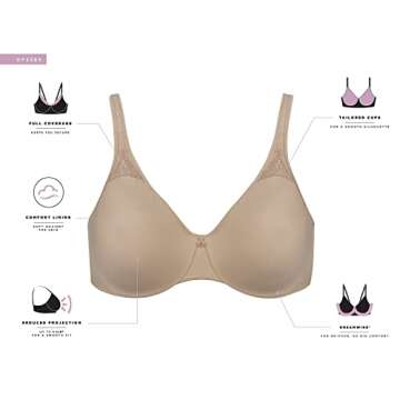 Bali womens Passion for Comfort Underwire Df3385 minimizer bras, Black, 34DD US