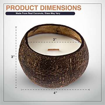 Eco-Friendly Soy Coconut Shell Candles with Wood Wick