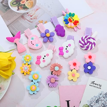 28 Pcs Colorful Hair Clips Set for Girls and Teens