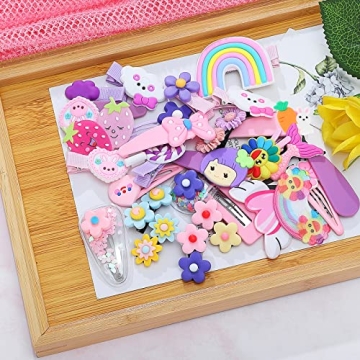 28 Pcs Colorful Hair Clips Set for Girls and Teens