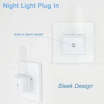 REMINDA Auto Nightlight for Bedrooms - Red LED Light