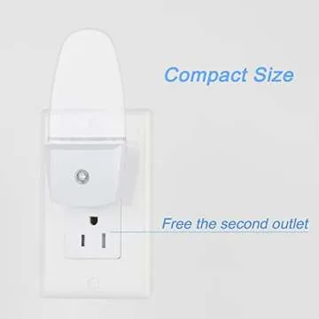 REMINDA Auto Nightlight for Bedrooms - Red LED Light