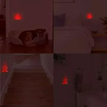REMINDA Auto Nightlight for Bedrooms - Red LED Light