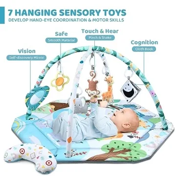 Deluxe Baby Gym Play Mat for Infants and Toddlers