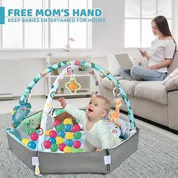 Deluxe Baby Gym Play Mat for Infants and Toddlers