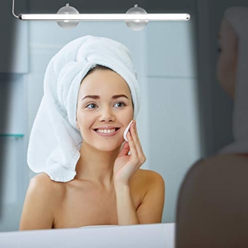 KOOT LED Vanity Makeup Lights, Portable Mirror Lights Simulated Daylight with 5 Color- USB Adapter D...