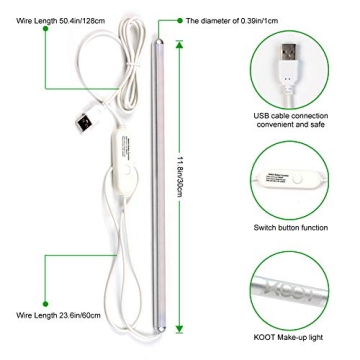 Portable KOOT LED Vanity Makeup Lights for Travel and Home