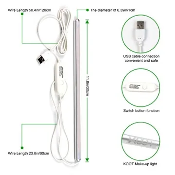 Portable KOOT LED Vanity Makeup Lights for Travel and Home