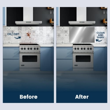 Reversible Metal Backsplash for Easy Stovetop Use