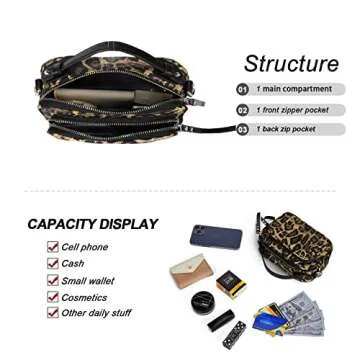 Small Crossbody Purses for Women PU Leather Quilted Cross Body Bag and Satchel Handbags with Top Handle