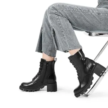 Combat Ankle Boots for Women - Dream Pairs Size 8.5