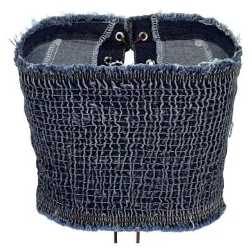 Trendy BellaChu Women's Denim Corset Top for Casual Wear