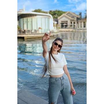 FEISEDY Retro Oval Sunglasses Stylish UV Protection - Unisex